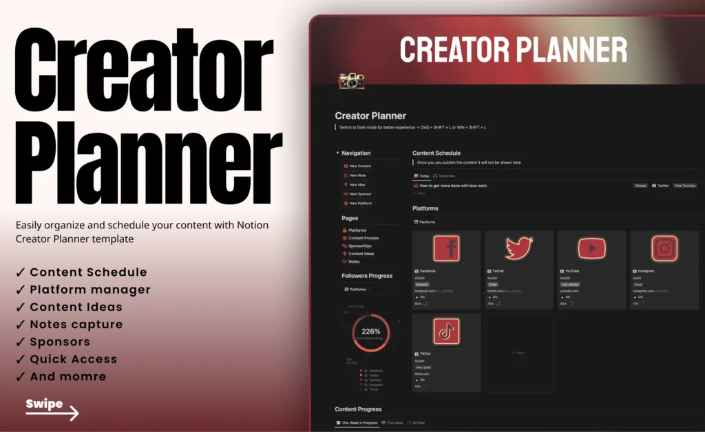 Creator Planner Notion Template