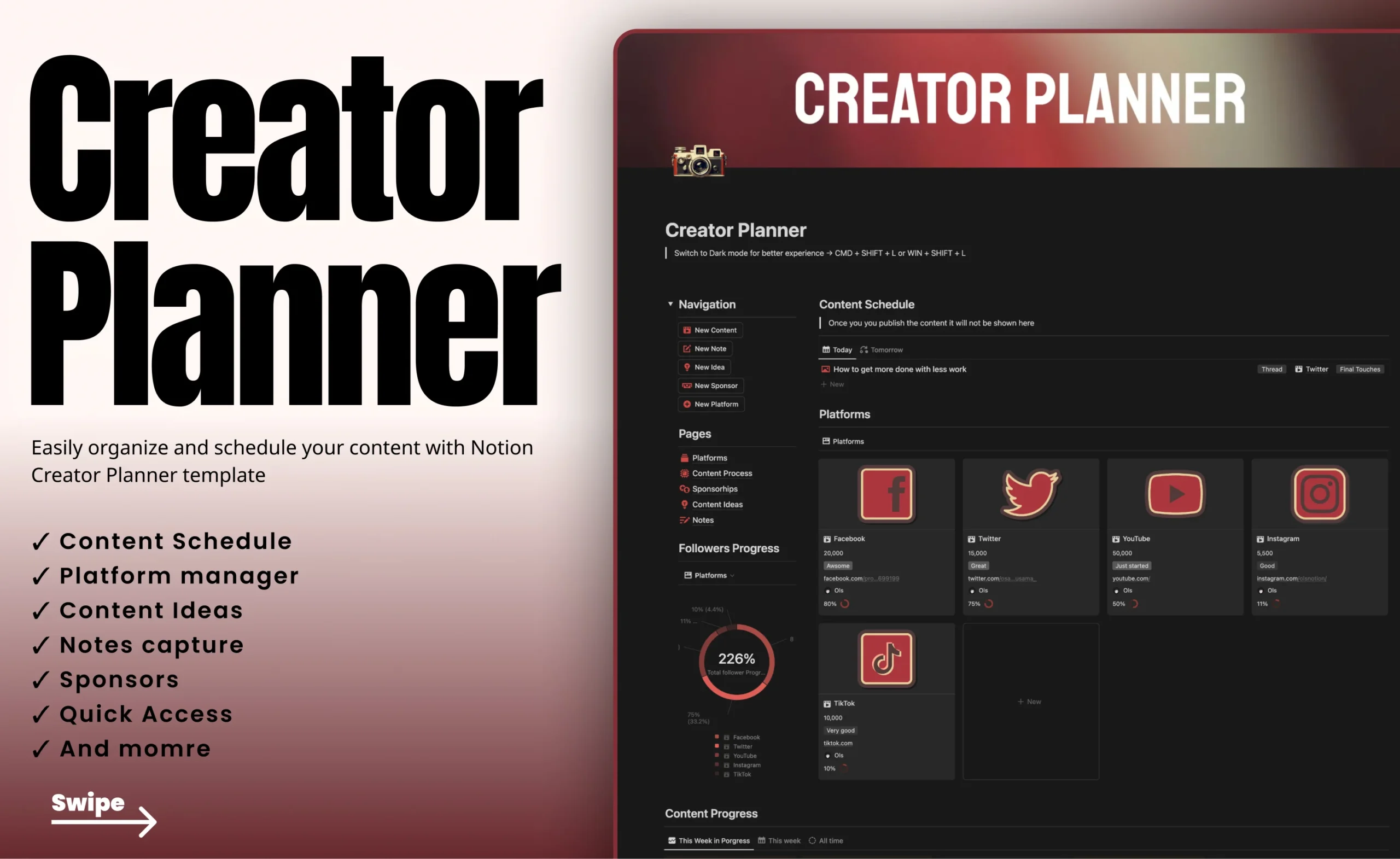 Creator Planner Notion Template